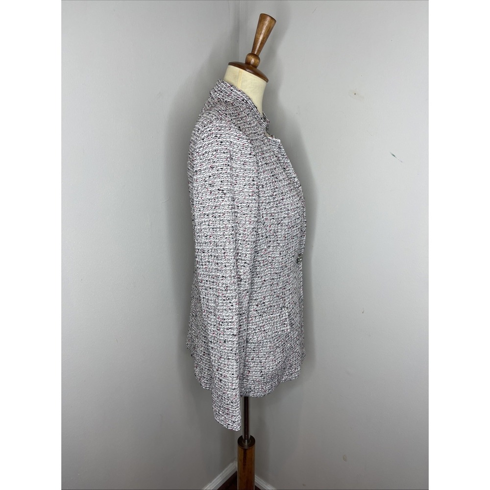 Womens St. John Tweed One-Button Blazer Jacket Sz 8 - Picture 4 of 9